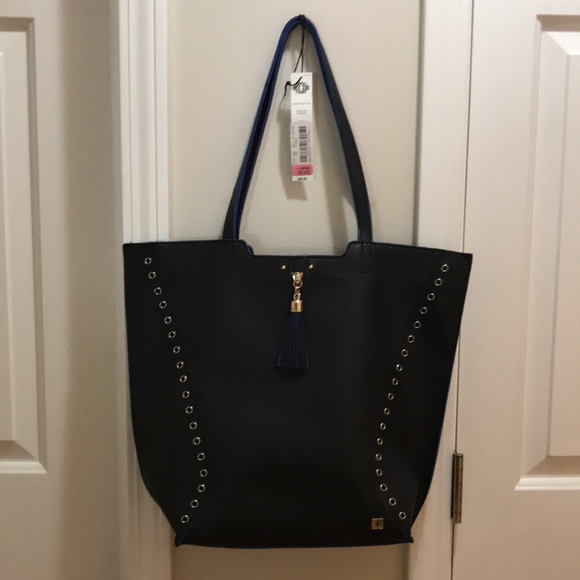 Kate Landry Handbags - Kate Landry navy unlined TOTE bag NWT